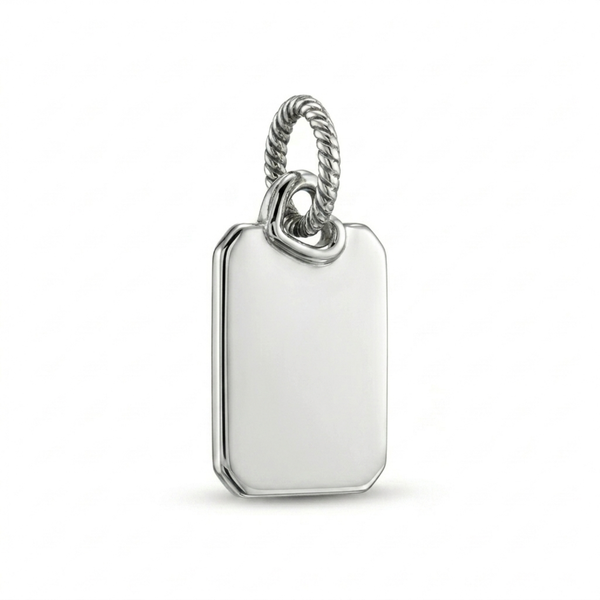 Silver Customized Dog-Tag Charm