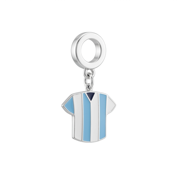 Silver Argentina No. 10 Football Jersey Charm