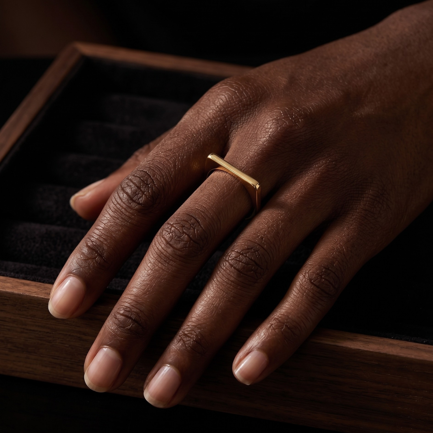 Silver Geometric Ring