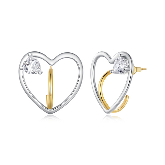 Sylvory 925 Sterling Silver Love's Anchor Earrings