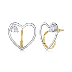 Sylvory 925 Sterling Silver Love's Anchor Earrings