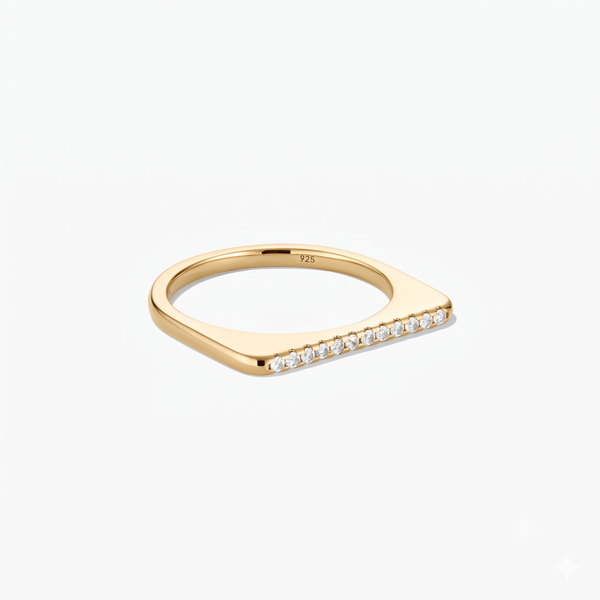 Silver Celeste Pavé Ring