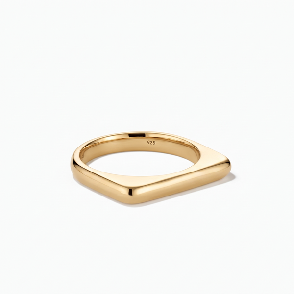 Silver Geometric Ring