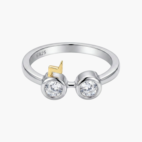 Silver Harry Potter Glasses Ring in 925 Sterling Silver by Sylvory