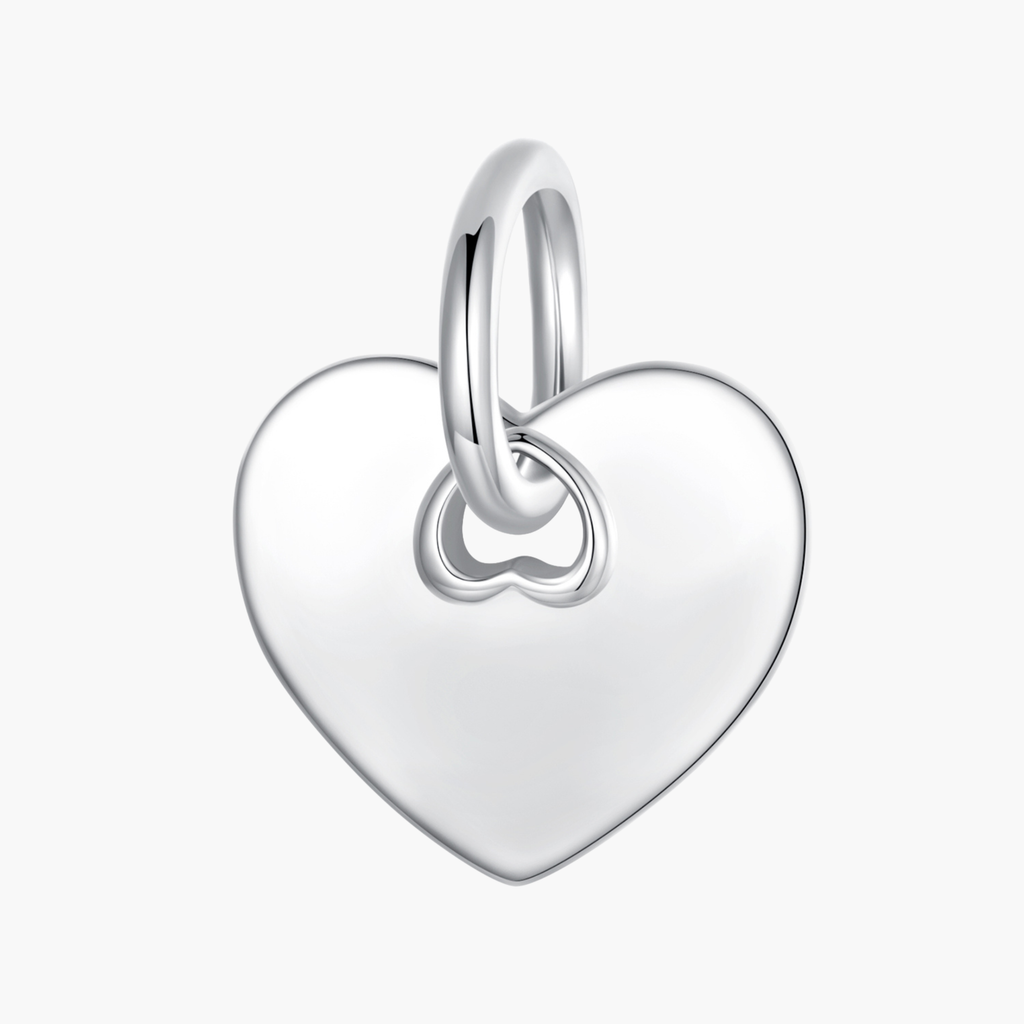 Silver Customized Heart Charm