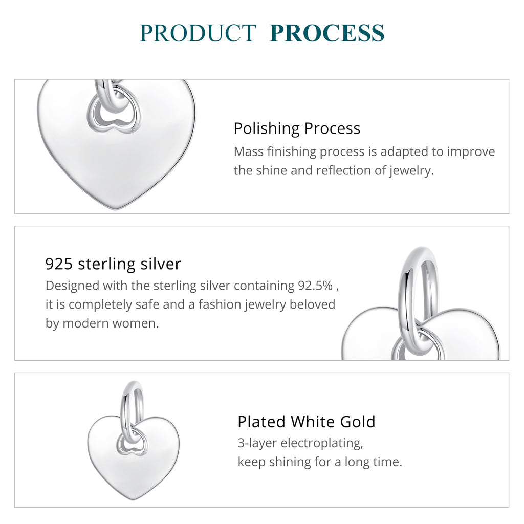Silver Customized Heart Charm