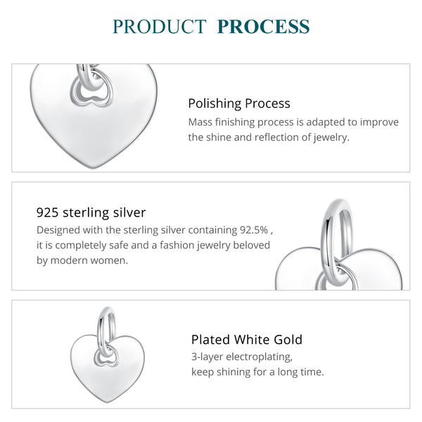 Silver Customized Heart Charm