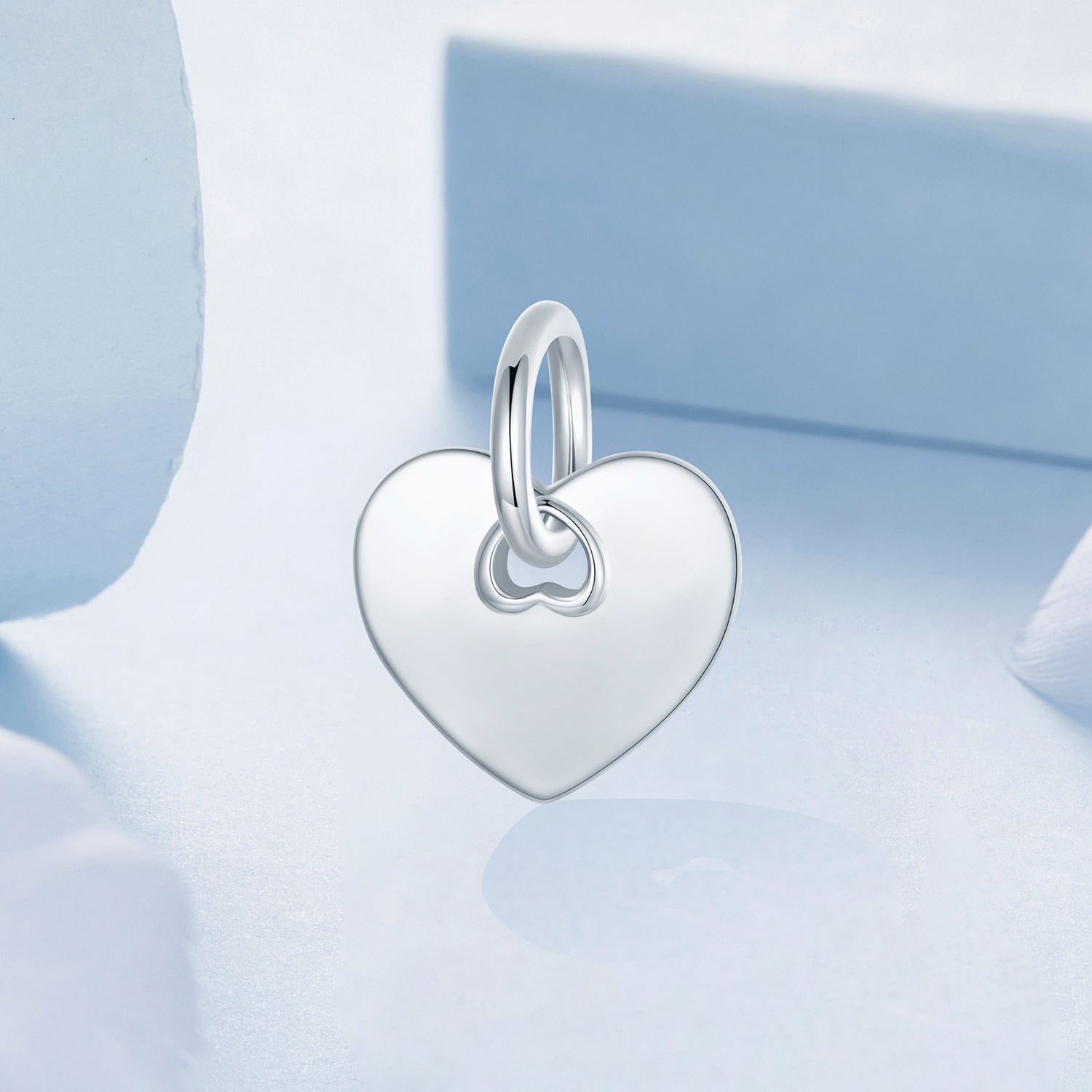 Silver Customized Heart Charm