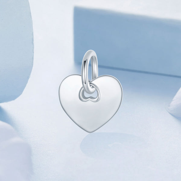 Silver Customized Heart Charm
