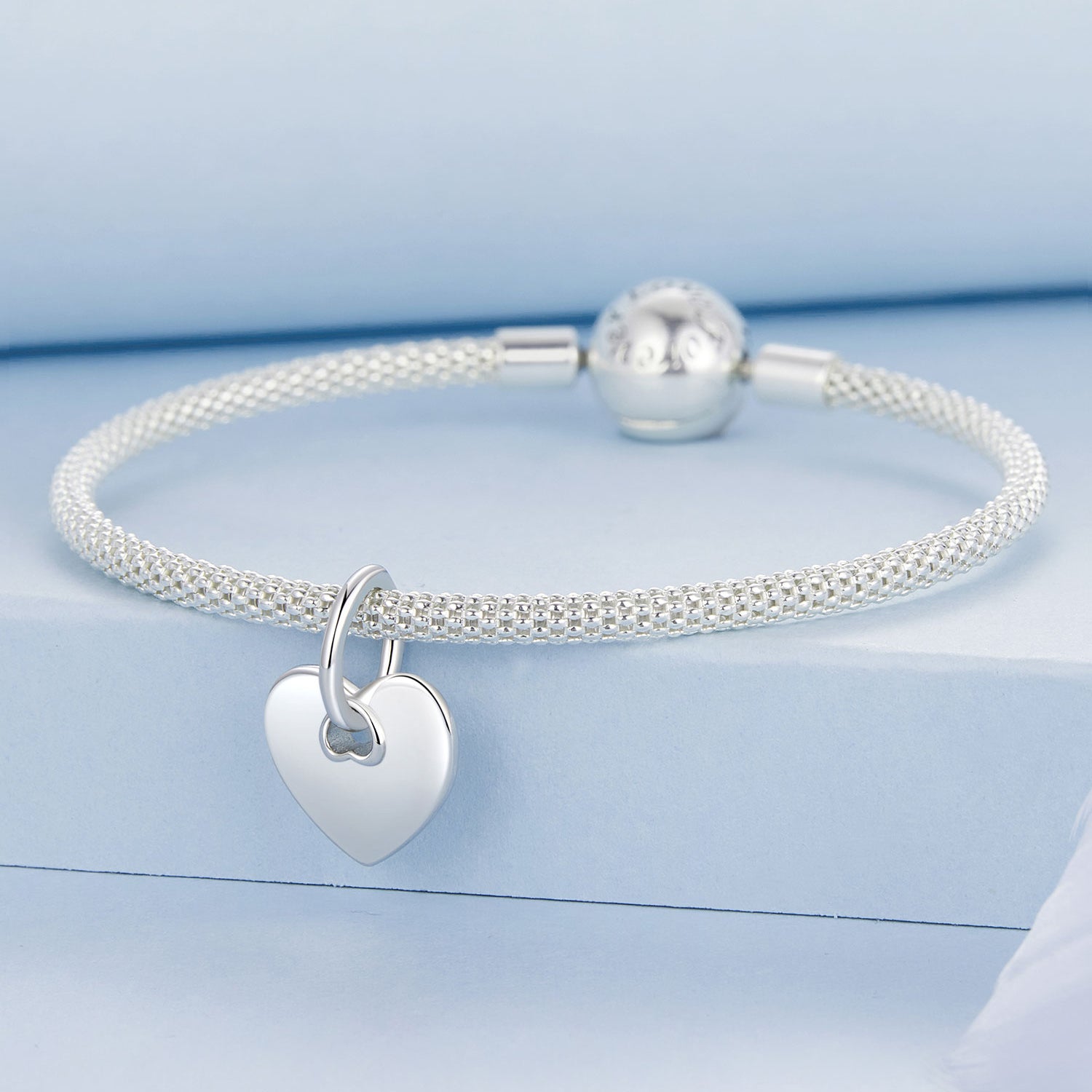 Silver Customized Heart Charm