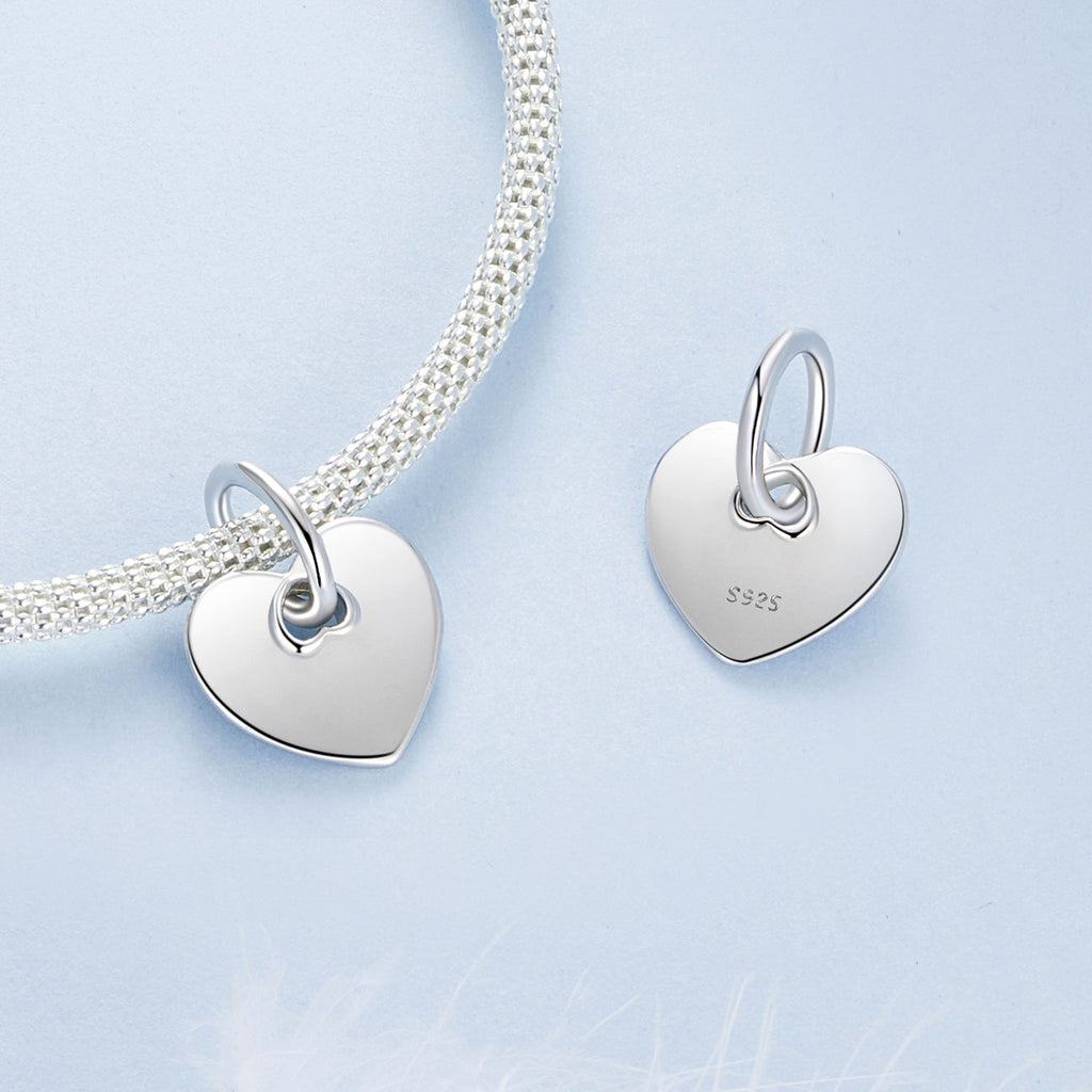 Silver Customized Heart Charm