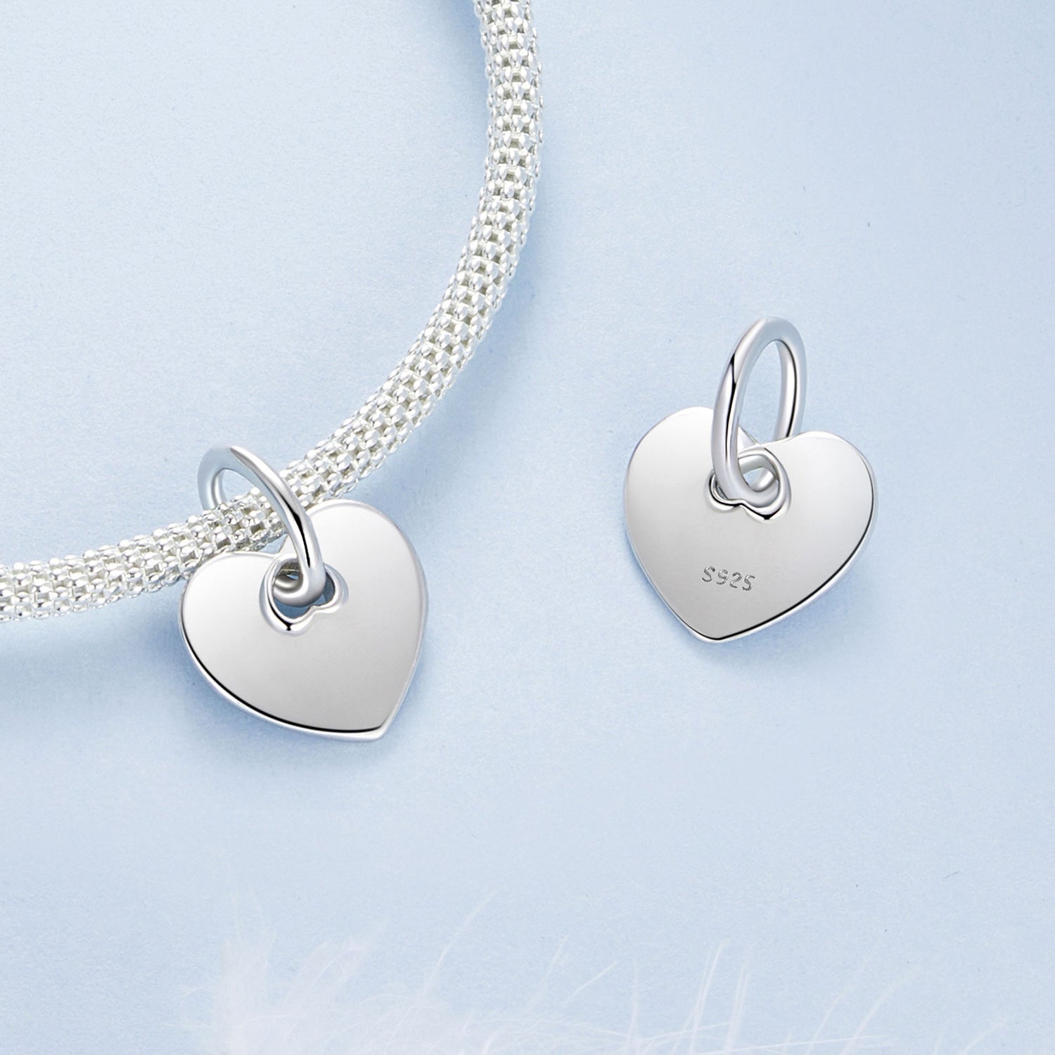 Silver Customized Heart Charm