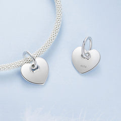 Sylvory 925 Sterling Silver Customized Heart Charm