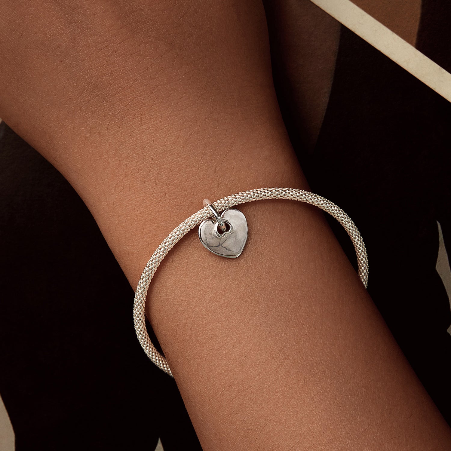 Silver Customized Heart Charm