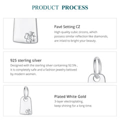 Sylvory 925 Sterling Silver Customized Board Charm