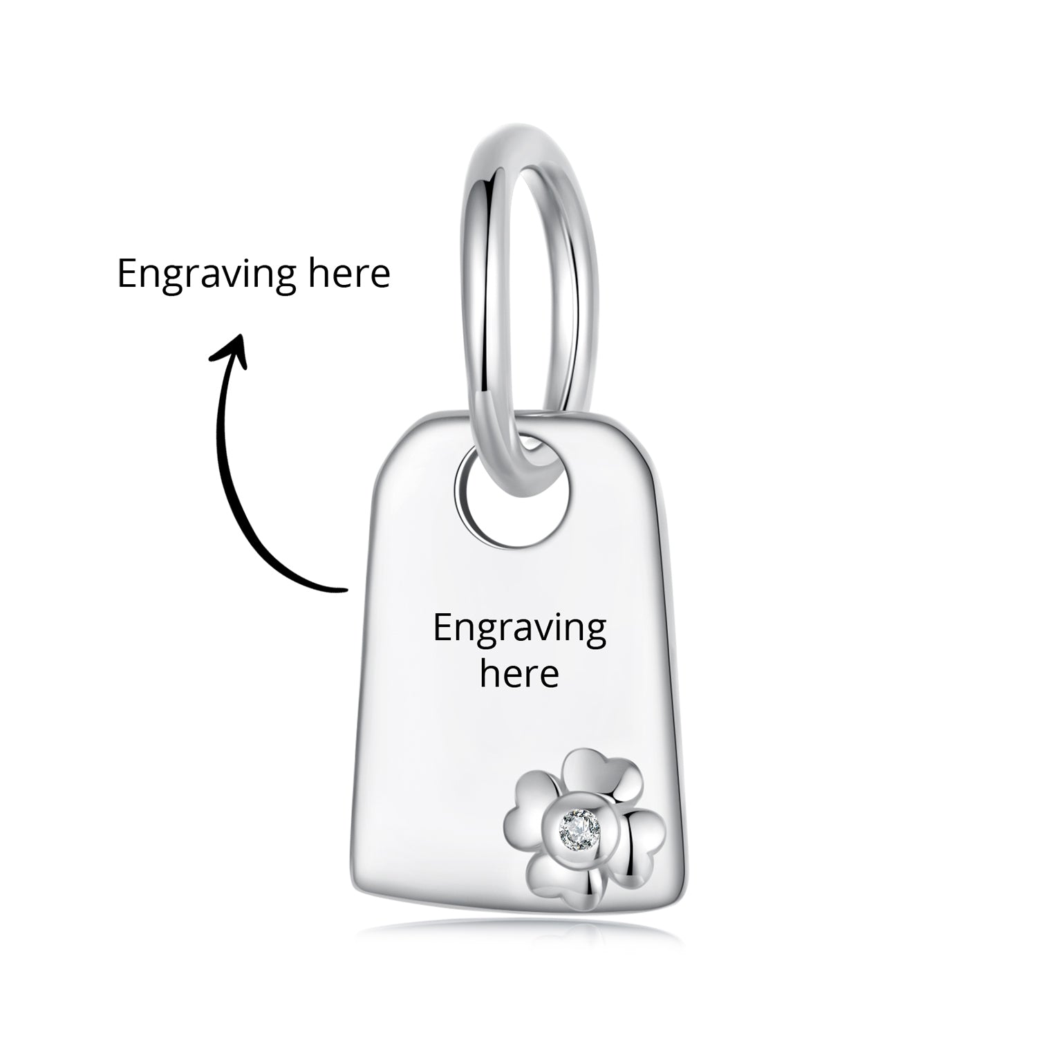 Silver Customized Board Charm