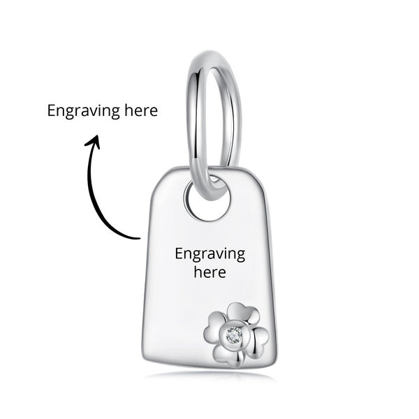 Silver Customized Board Charm