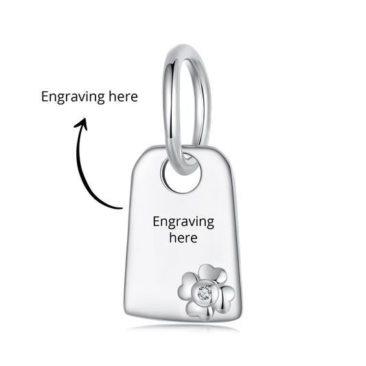 Silver Customized Board Charm