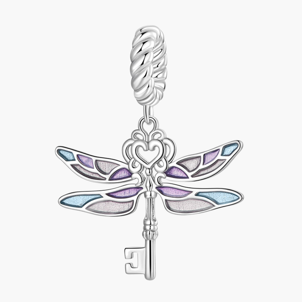 Silver Celestial Key Charm in 925 Sterling Silver by Sylvory