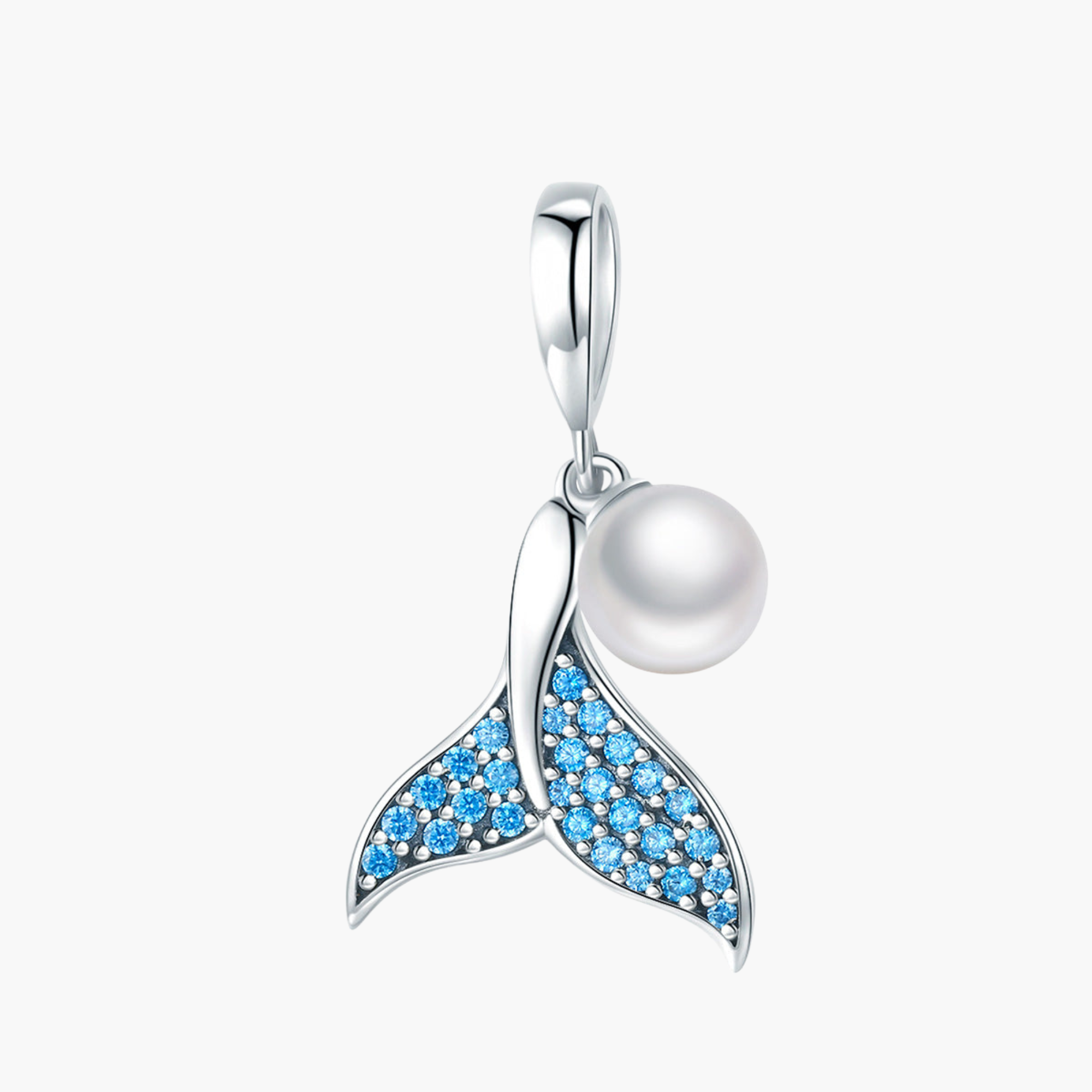 Silver Mermaid's Tear Charm Main image