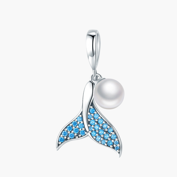 Silver Mermaid's Tear Charm in 925 Sterling Silver by Sylvory