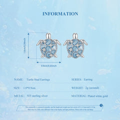 Sylvory 925 Sterling Silver Turtle of Fortune Studs