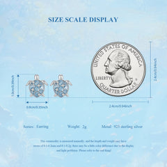 Sylvory 925 Sterling Silver Turtle of Fortune Studs
