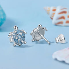 Sylvory 925 Sterling Silver Turtle of Fortune Studs