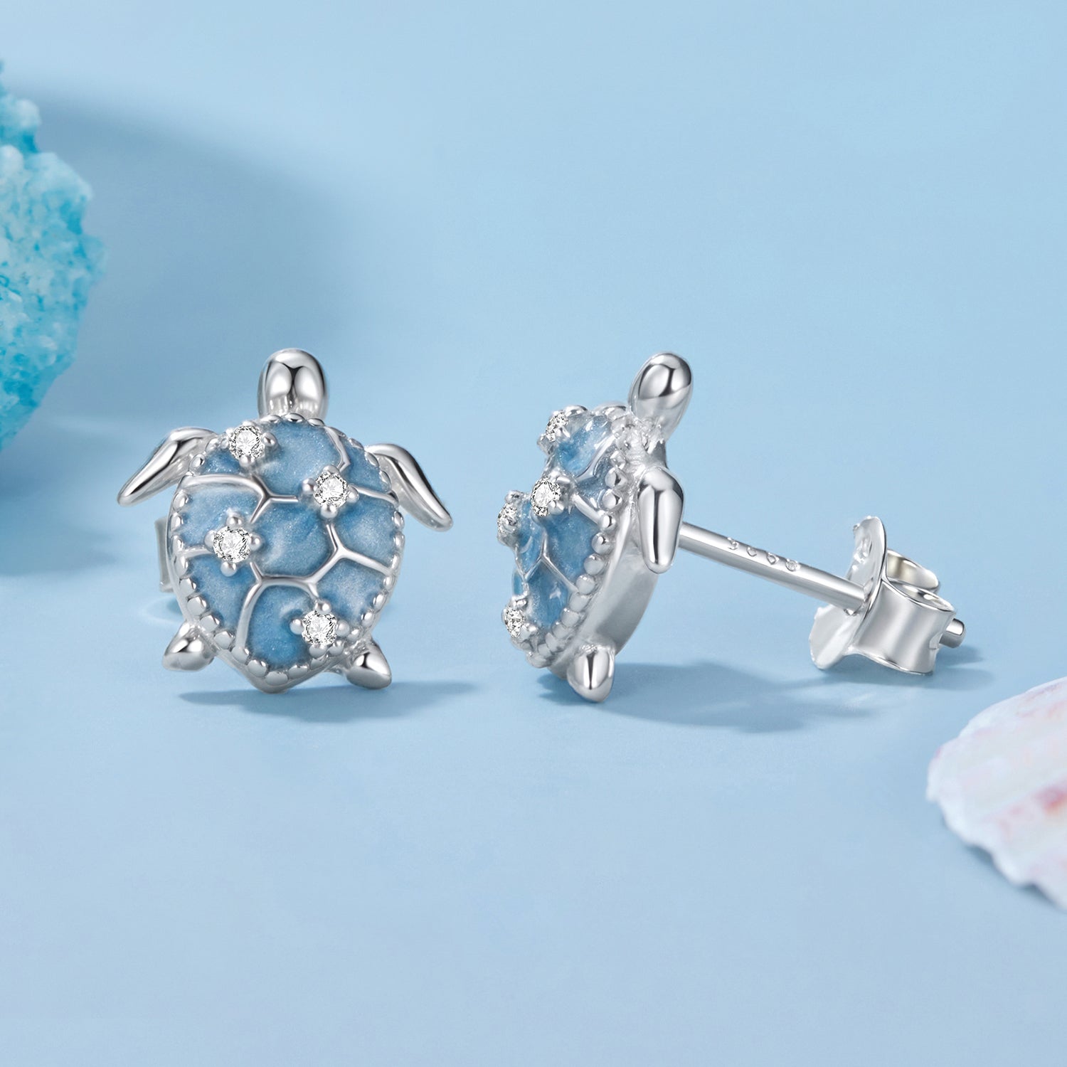 Sylvory 925 Sterling Silver Turtle of Fortune Studs