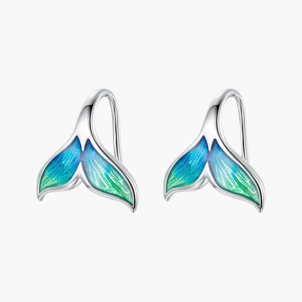 Silver Mermaid Tail Earring in 925 Sterling Silver by Sylvory