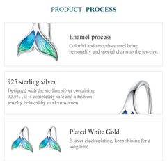 Sylvory 925 Sterling Silver Mermaid Tail Earring
