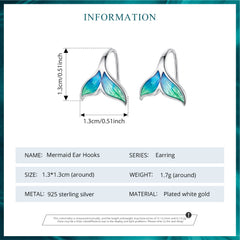 Sylvory 925 Sterling Silver Mermaid Tail Earring