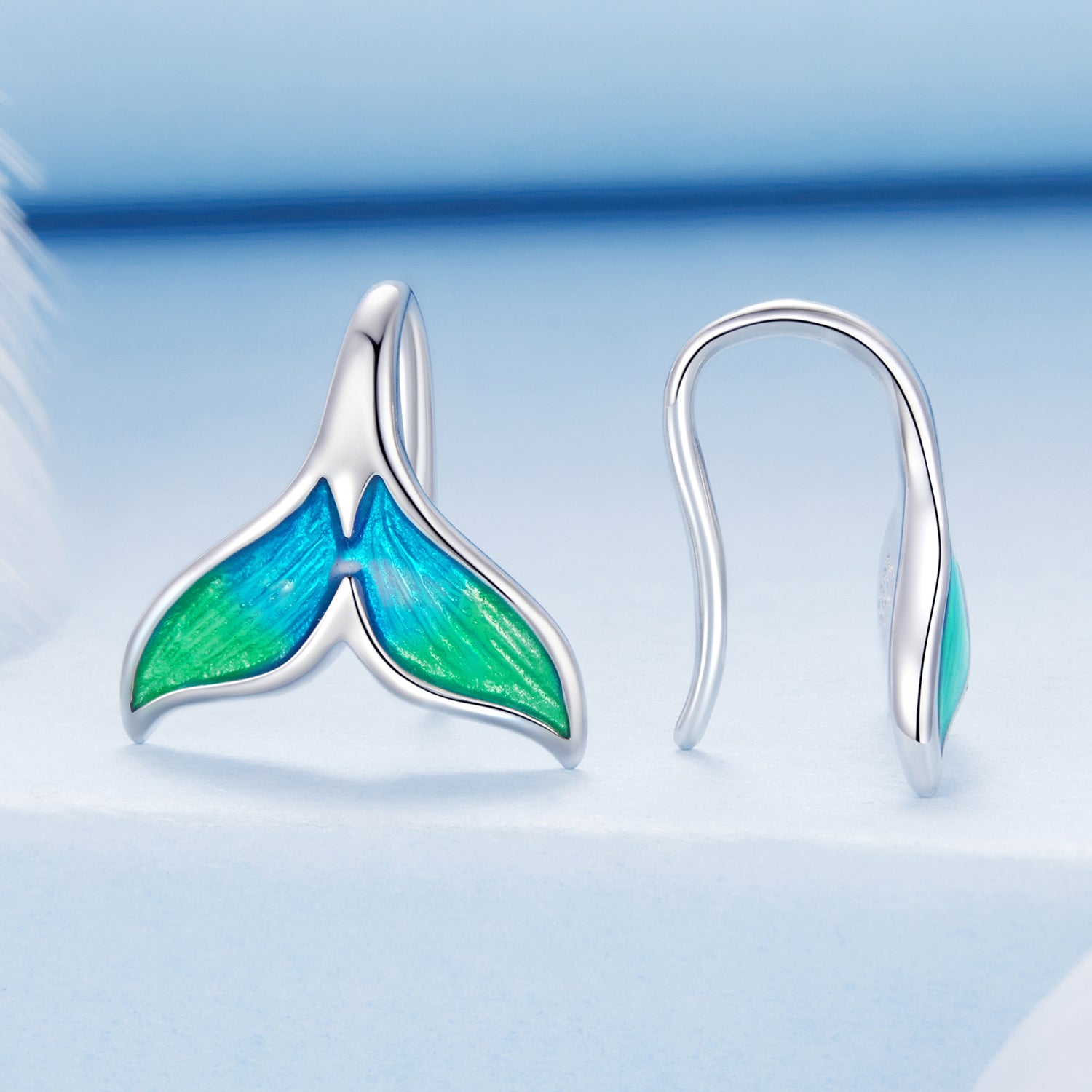 Sylvory 925 Sterling Silver Mermaid Tail Earring