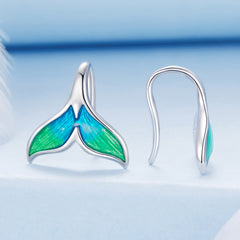 Sylvory 925 Sterling Silver Mermaid Tail Earring