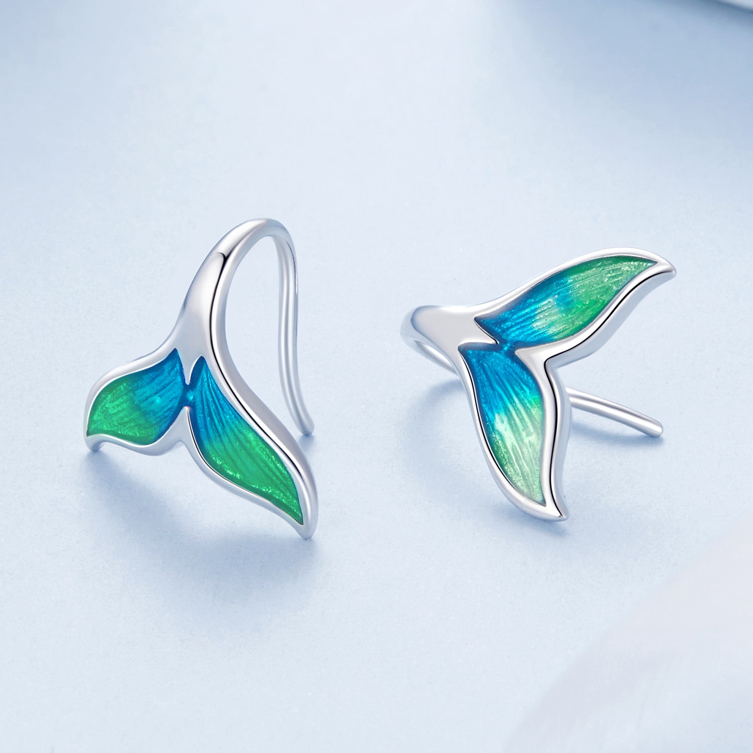 Sylvory 925 Sterling Silver Mermaid Tail Earring