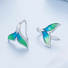 Sylvory 925 Sterling Silver Mermaid Tail Earring