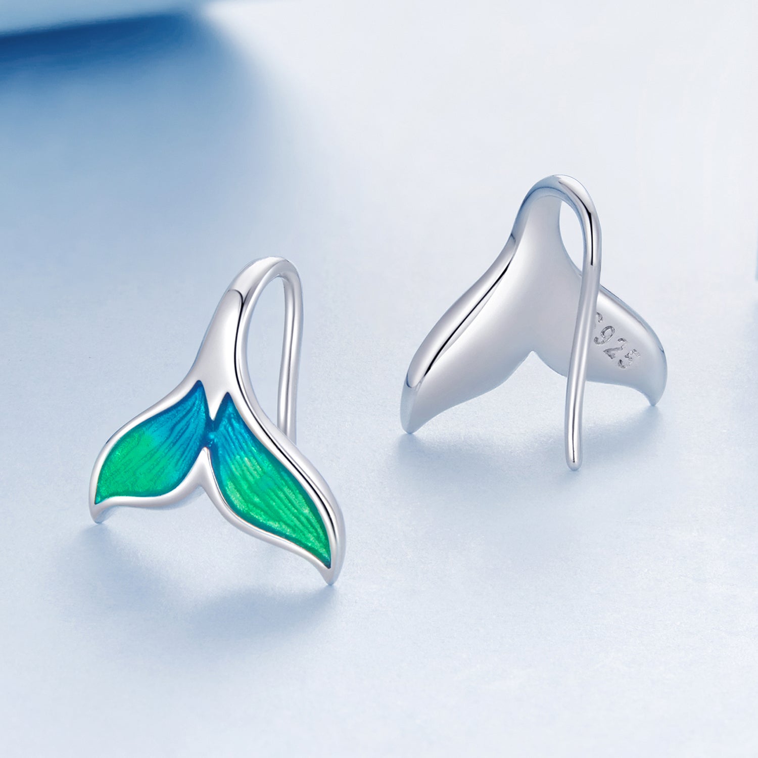 Sylvory 925 Sterling Silver Mermaid Tail Earring