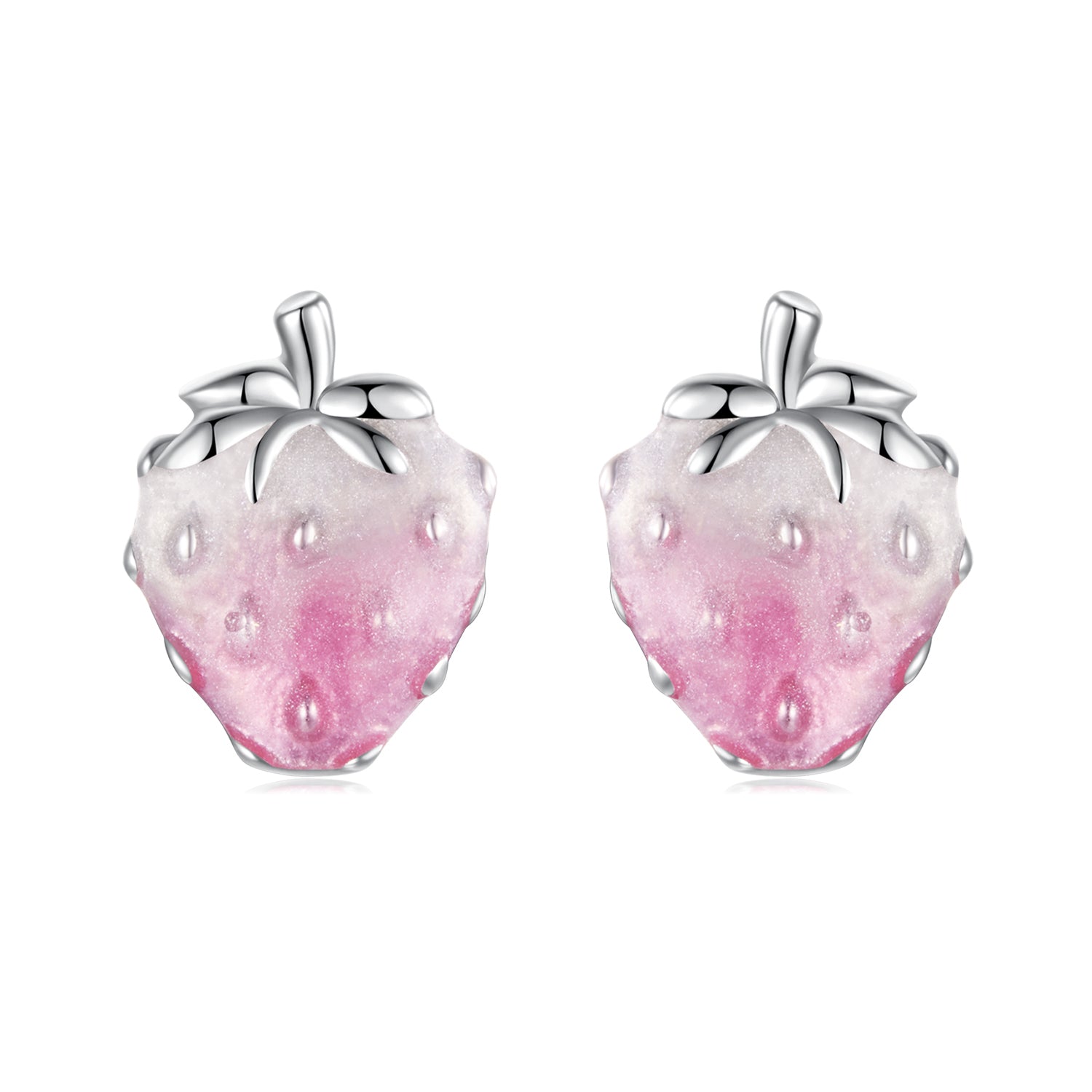 Sylvory 925 Sterling Silver Strawberry Studs