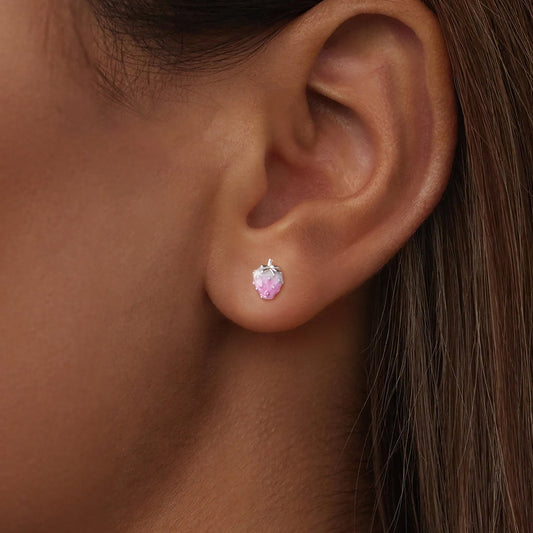 Sylvory 925 Sterling Silver Strawberry Studs