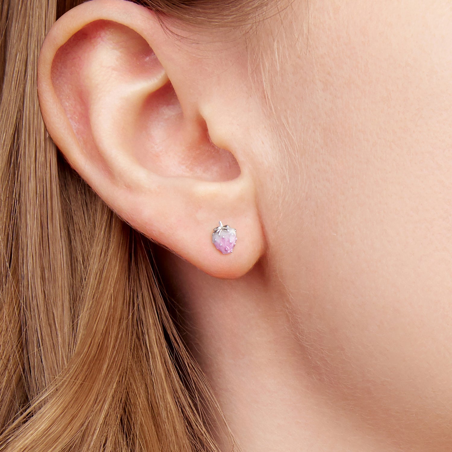 Sylvory 925 Sterling Silver Strawberry Studs