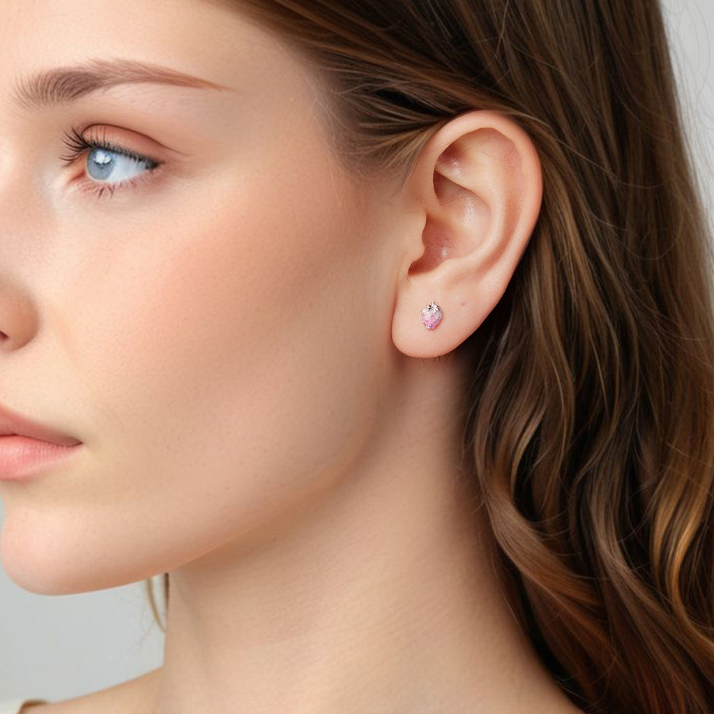 Sylvory 925 Sterling Silver Strawberry Studs