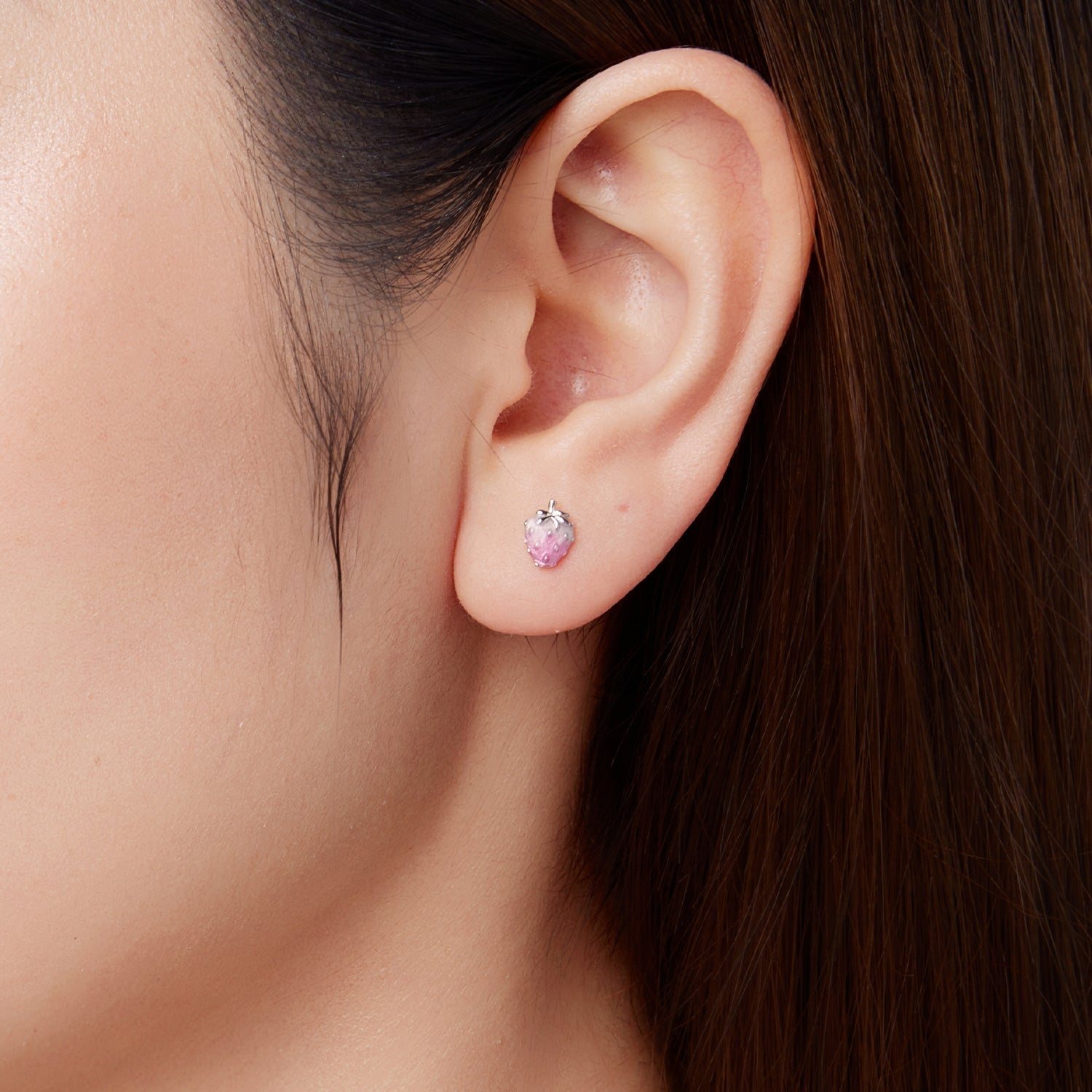 Sylvory 925 Sterling Silver Strawberry Studs