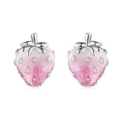 Sylvory 925 Sterling Silver Strawberry Studs