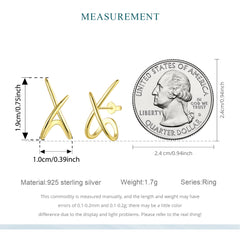 Sylvory 925 Sterling Silver Signature X Studs