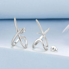 Sylvory 925 Sterling Silver Signature X Studs