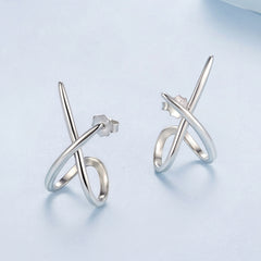 Sylvory 925 Sterling Silver Signature X Studs