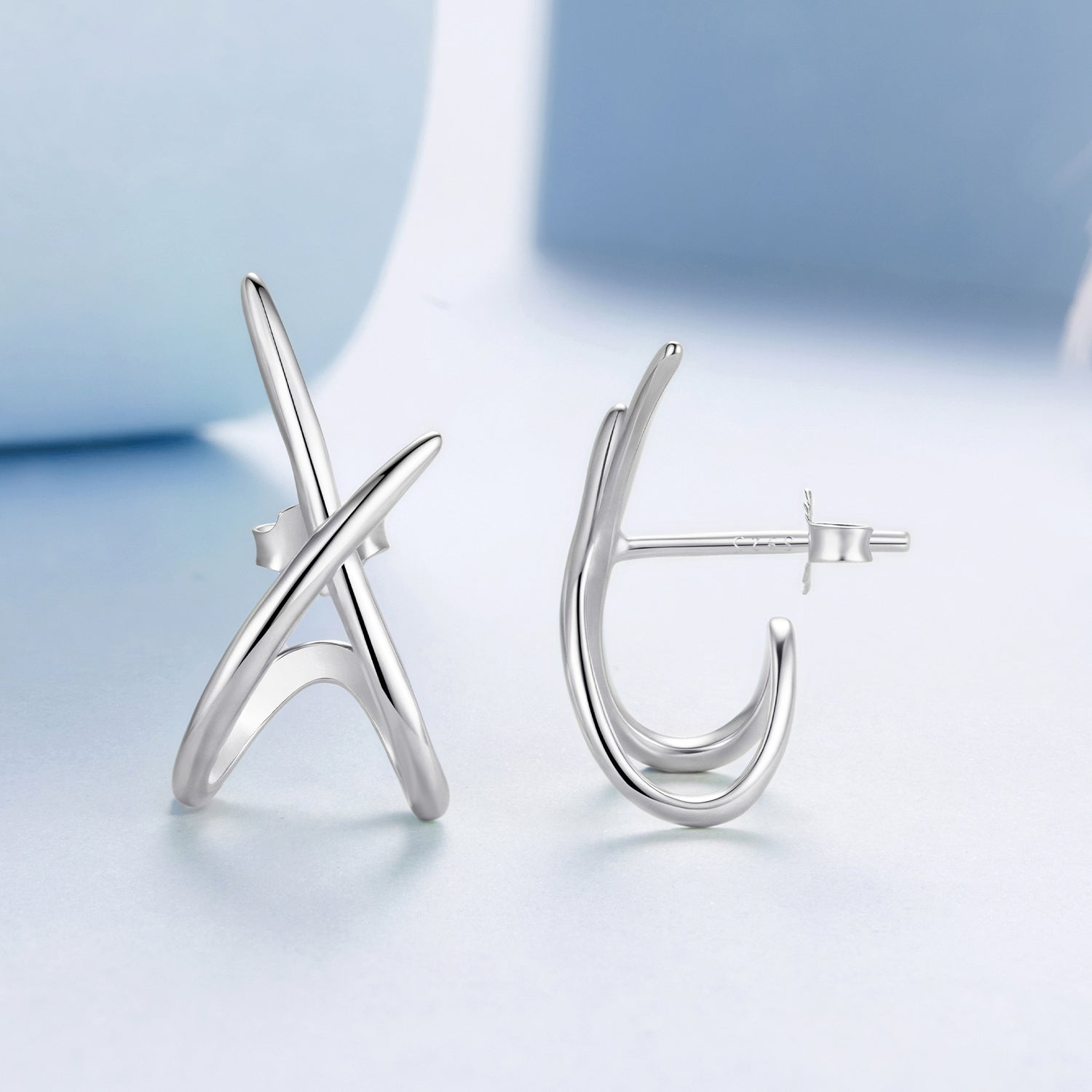 Sylvory 925 Sterling Silver Signature X Studs