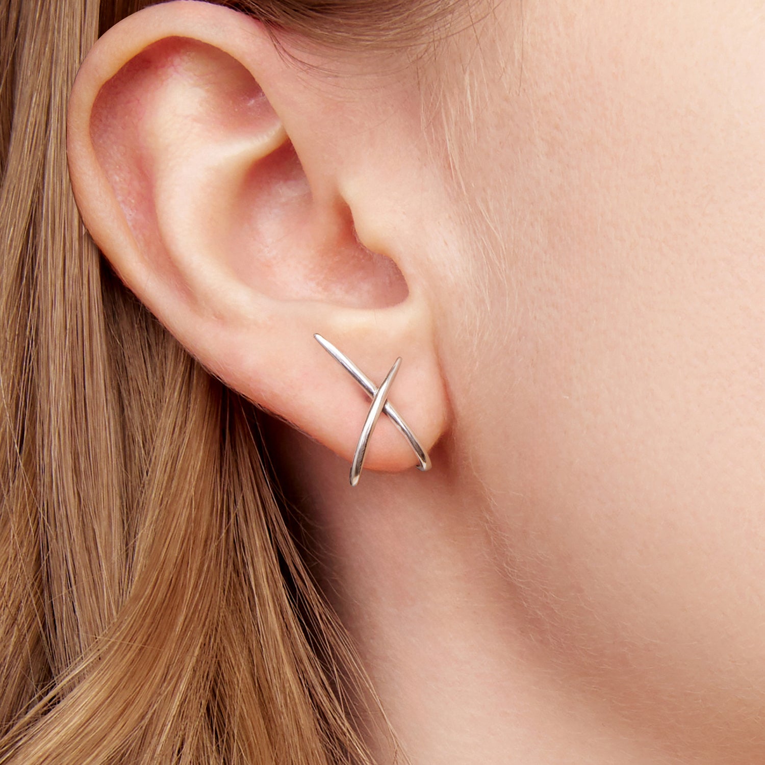 Sylvory 925 Sterling Silver Signature X Studs