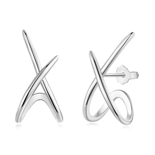 Sylvory 925 Sterling Silver Signature X Studs