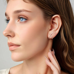 Sylvory 925 Sterling Silver Signature X Studs